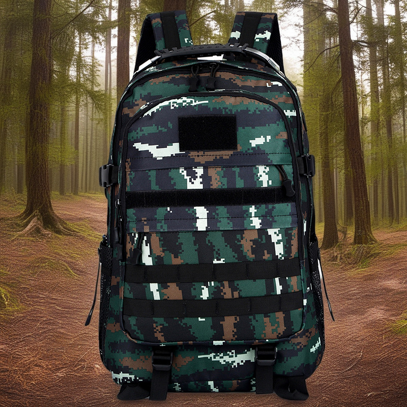 Camouflage Multi-Purpose Tactical Backpack - Water-Resistant Nylon for Outdoor Sports