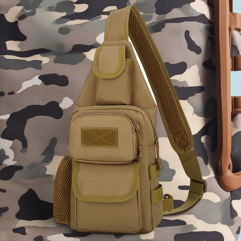 Camouflage Men's Large Capacity Chest Bag with Wide Shoulder Strap - Perfect for Camera & Daily Use