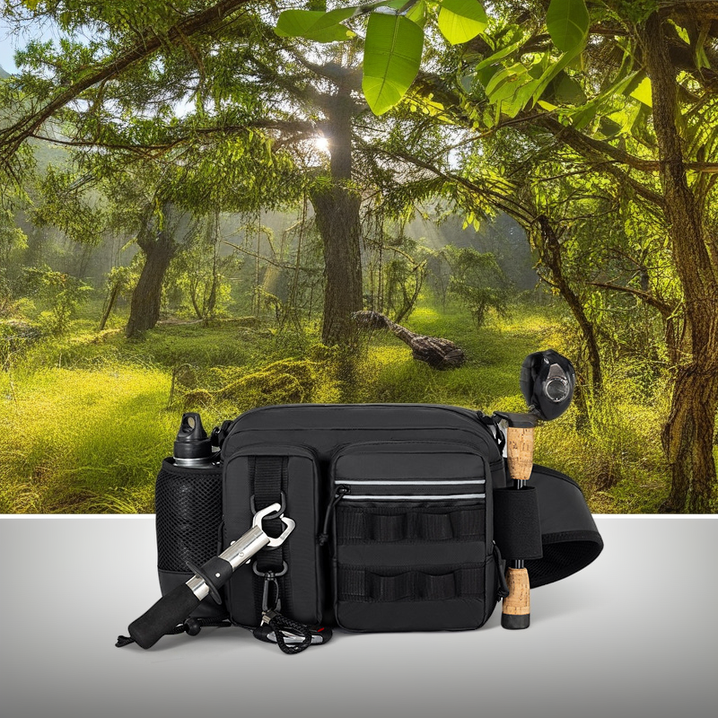 Luya Camouflage Tactical Crossbody Chest Bag - Large Capacity Multifunctional Fishing Gear Storage