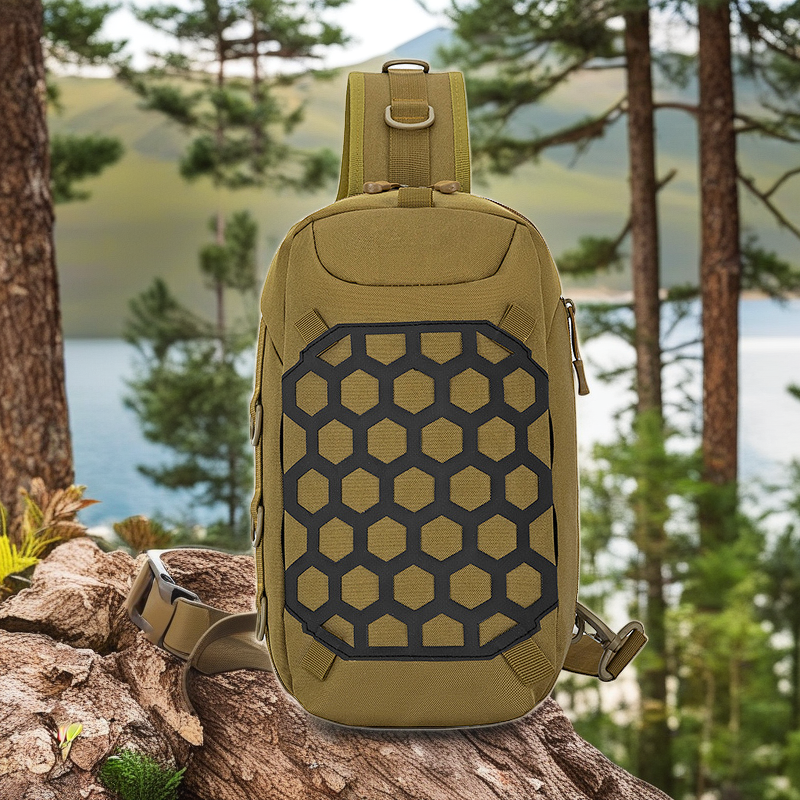 Camouflage Lightweight Outdoor Fishing Gear Storage Crossbody Bag for Summer Sports, Riding & Camping