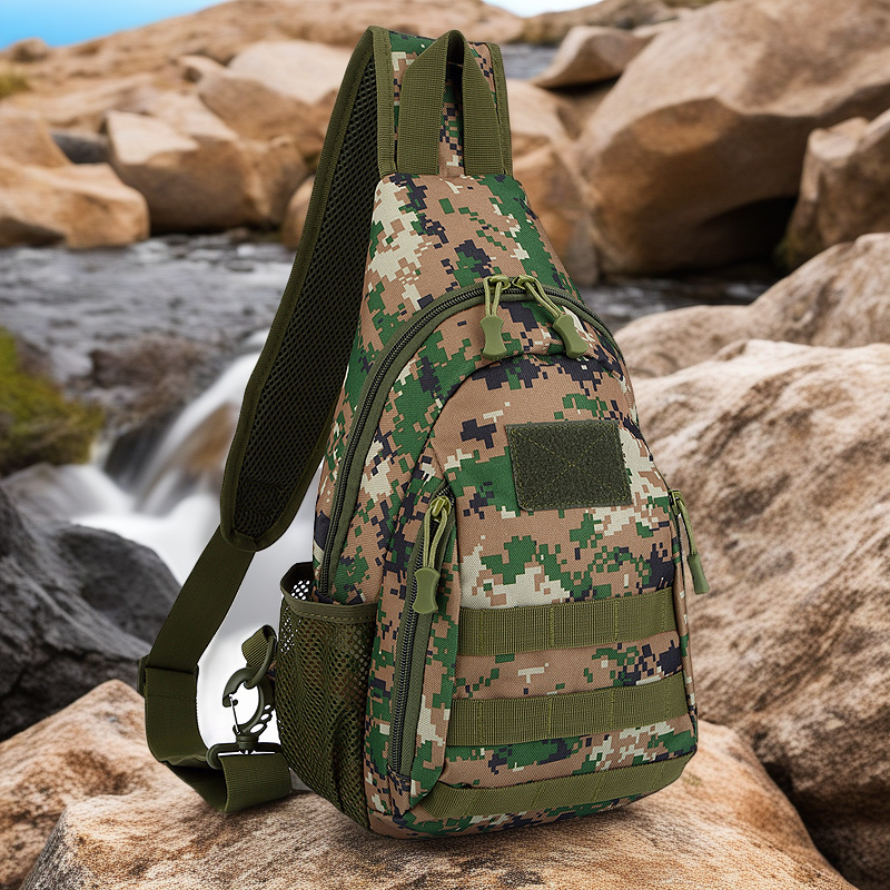 Camouflage Tactical Chest Bag - Multi-Purpose Outdoor Sports Shoulder Sling Pouch