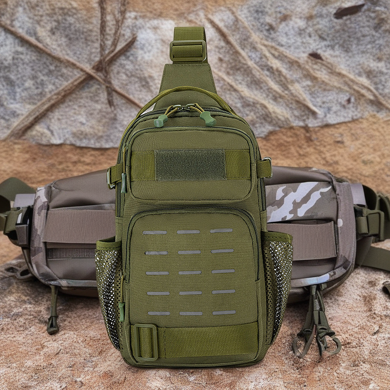 Camouflage Tactical Crossbody Chest Bag - Men's Outdoor Travel & Sports Riding Backpack