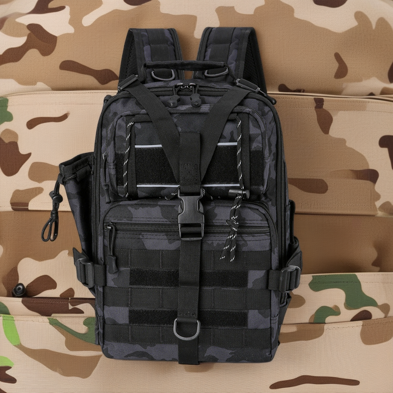 Camouflage Multi-Function Large Capacity Outdoor Sports Chest Bag - Ultimate Fishing & Riding Backpack