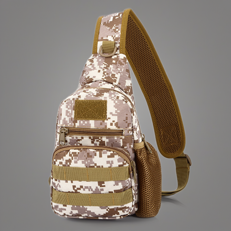 Camouflage Nylon Chest Bag - Compact & Stylish Outdoor Messenger Bag