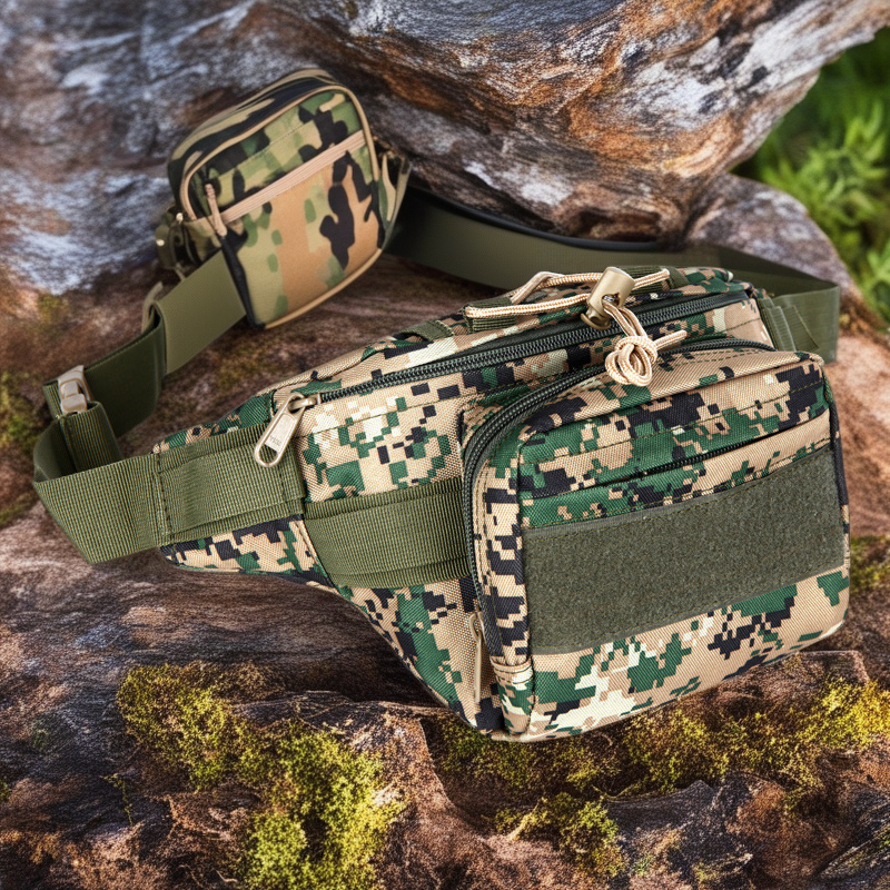 Camouflage Multi-Purpose Tactical Waist Bag - Outdoor Sports & Hiking Gear